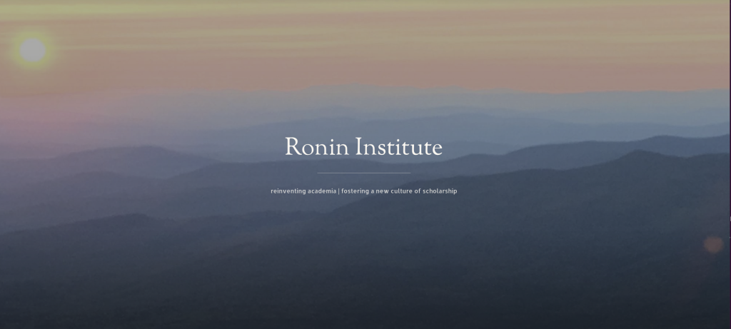 Ronin Institute – reinventing academia | fostering a new culture of ...